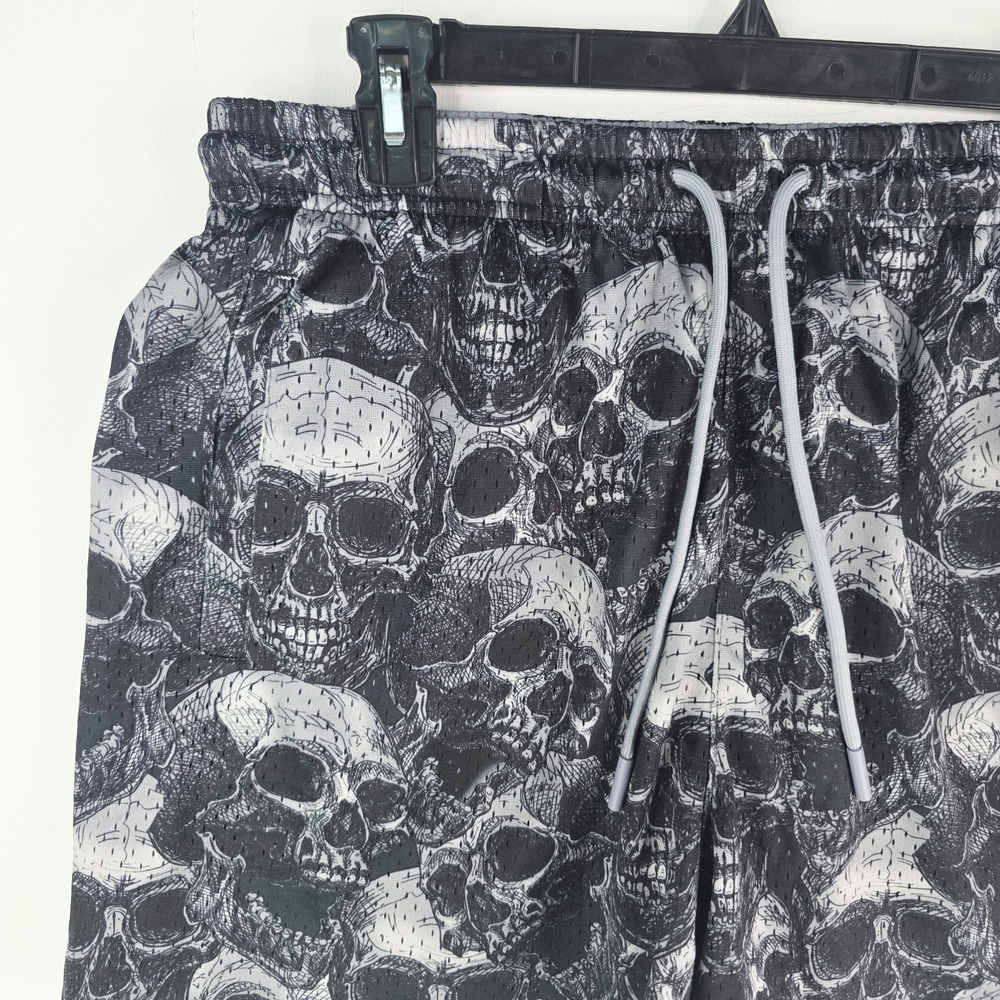 Youngla Skulls AOP Reversible Mesh Workout Shorts Gym 1111 Men's Size Medium - Picture 5 of 16